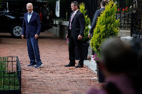 Biden Attends Church Service - Washington