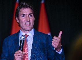 Prime Minister Trudeau Connects With Supporters At Edmonton Fundraiser