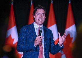 Prime Minister Trudeau Connects With Supporters At Edmonton Fundraiser