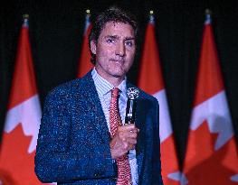 Prime Minister Trudeau Connects With Supporters At Edmonton Fundraiser