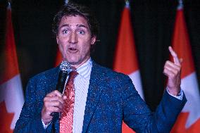 Prime Minister Trudeau Connects With Supporters At Edmonton Fundraiser