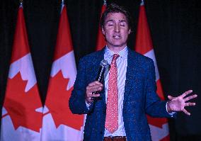 Prime Minister Trudeau Connects With Supporters At Edmonton Fundraiser