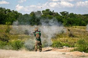 128th Separate Brigade of Territorial Defence Forces practise storming enemy positions