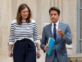 Press Conference Of Gabriel Attal On The New School Year - Paris