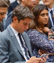 Press Conference Of Gabriel Attal On The New School Year - Paris