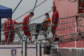 Ocean Viking Rescue Ship Saves 439 Migrants Disembark In Naples