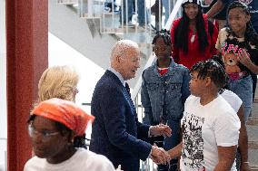 President Joe Biden and first lady Dr. Jill Biden welcome students back to school