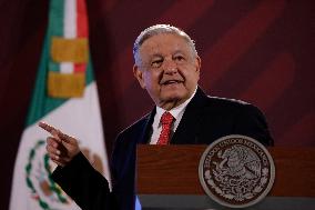 President Lopez Obrador Press Conference - Mexico