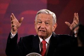 President Lopez Obrador Press Conference - Mexico