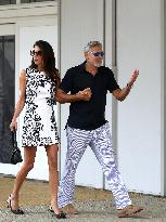 Venice - George And Amal Clooney Arrives At The Festival