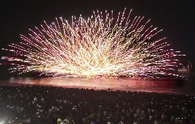 Fireworks at central Japan beach