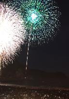 Fireworks at central Japan beach