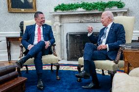 US President Joe Biden meets with Costa Rican President Rodrigo Chaves Robles