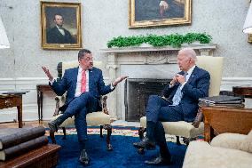 US President Joe Biden meets with Costa Rican President Rodrigo Chaves Robles