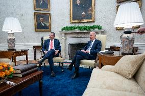 US President Joe Biden meets with Costa Rican President Rodrigo Chaves Robles