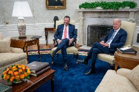 US President Joe Biden meets with Costa Rican President Rodrigo Chaves Robles