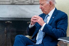 US President Joe Biden meets with Costa Rican President Rodrigo Chaves Robles