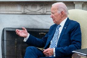 US President Joe Biden meets with Costa Rican President Rodrigo Chaves Robles