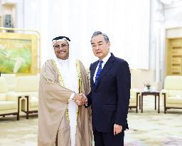 CHINA-BEIJING-WANG YI-ARAB PARLIAMENT-SPEAKER-MEETING (CN)