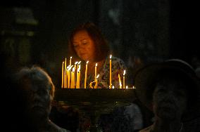 Memorial event in Garrison Church in Lviv on Ukrainian Defenders Remembrance Day