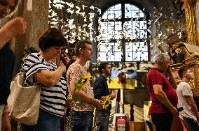 Memorial event in Garrison Church in Lviv on Ukrainian Defenders Remembrance Day