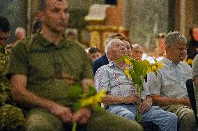 Memorial event in Garrison Church in Lviv on Ukrainian Defenders Remembrance Day