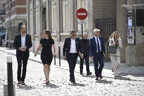 President Macron Meets With Leaders Of All Of France's Political Parties - Saint-Denis