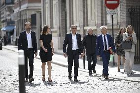 President Macron Meets With Leaders Of All Of France's Political Parties - Saint-Denis