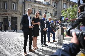 President Macron Meets With Leaders Of All Of France's Political Parties - Saint-Denis