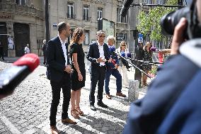 President Macron Meets With Leaders Of All Of France's Political Parties - Saint-Denis