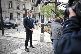 President Macron Meets With Leaders Of All Of France's Political Parties - Saint-Denis