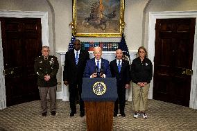 DC: President Biden Speaks on the Federal Response to the Maui Wildfires and Hurricane Idalia