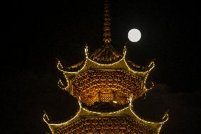 Supermoon Appear in Congjiang