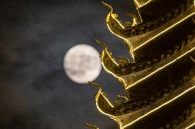 Supermoon Appear in Congjiang