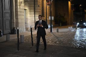 President Macron Meets With Party Leaders - Saint-Denis
