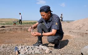 KAZAKHSTAN-ARCHAEOLOGICAL WORK-SILK ROAD