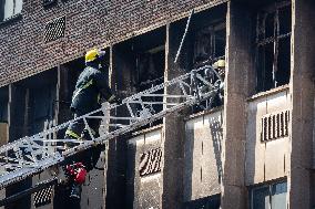 SOUTH AFRICA-JOHANNESBURG-BUILDING FIRE-DEATH TOLL