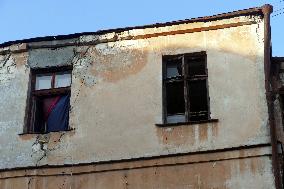 Residential building wall collapses in Odesa