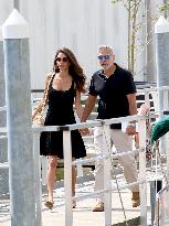 Venice - George And Amal Clooney Leaving