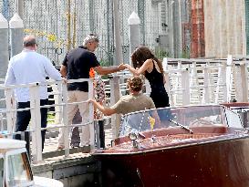 Venice - George And Amal Clooney Leaving