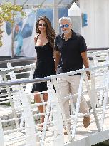 Venice - George And Amal Clooney Leaving