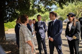 President Macron Visit To Argensol Vocational School - Orange