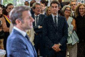 President Macron Visit To Argensol Vocational School - Orange