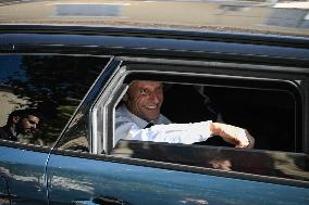 President Macron During A Trip On Vocational High School Reform - Baumes-De-Venise