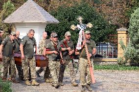 Funeral ceremony of Mi-8 helicopter crews in Poltava