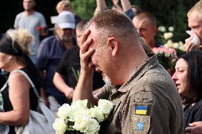 Funeral ceremony of Mi-8 helicopter crews in Poltava