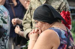 Funeral ceremony of Mi-8 helicopter crews in Poltava