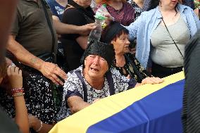 Funeral ceremony of Mi-8 helicopter crews in Poltava