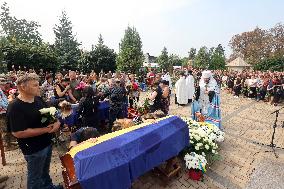 Funeral ceremony of Mi-8 helicopter crews in Poltava