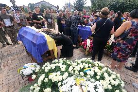 Funeral ceremony of Mi-8 helicopter crews in Poltava